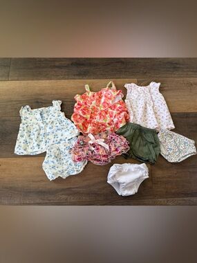 Carter's Girls Floral set diaper covers  8 pc summer 12 months swim
